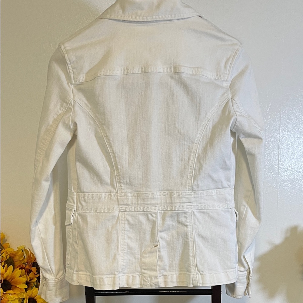 Tommy Hilfiger White Classic Denim Jacket Size S - Picture 5 of 6